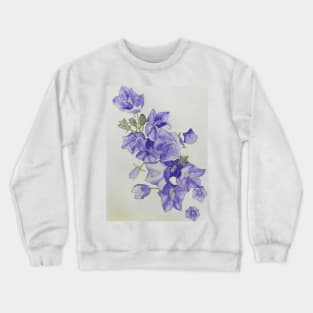 Harebells (campanula) watercolour painting Crewneck Sweatshirt